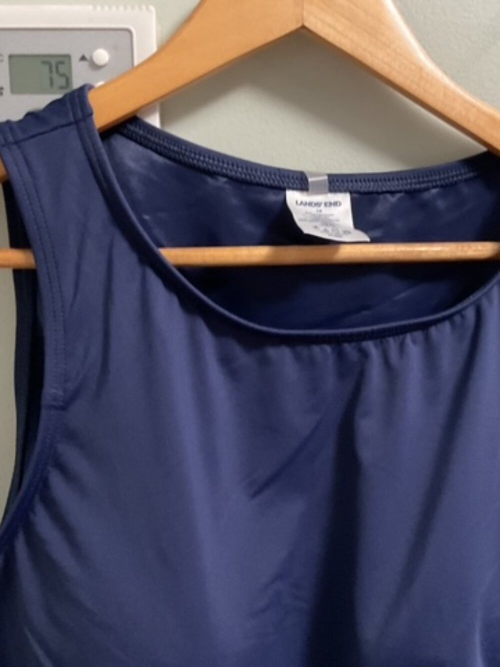 Navy swim Top Lands End